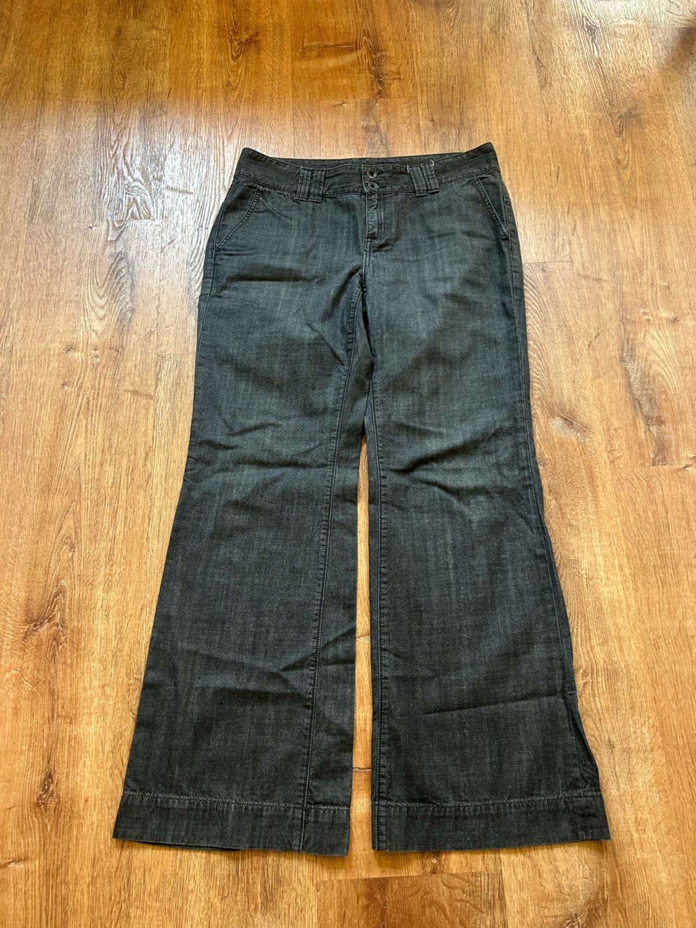 Banana Republic Black Denim Wide Leg Jeans